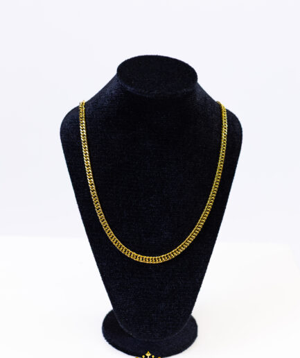 Corrente e Pulseira Grumet 4mm Banhado a Ouro 18k - Fecho Gaveta