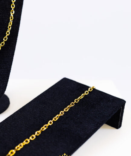 Corrente e Pulseira Cadeado Grossa 4mm Banhado a Ouro 18k | Fecho Gaveta