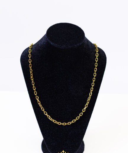 Corrente e Pulseira Cadeado Grossa 4mm Banhado a Ouro 18k | Fecho Gaveta