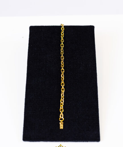 Corrente e Pulseira Cadeado Grossa 4mm Banhado a Ouro 18k | Fecho Gaveta