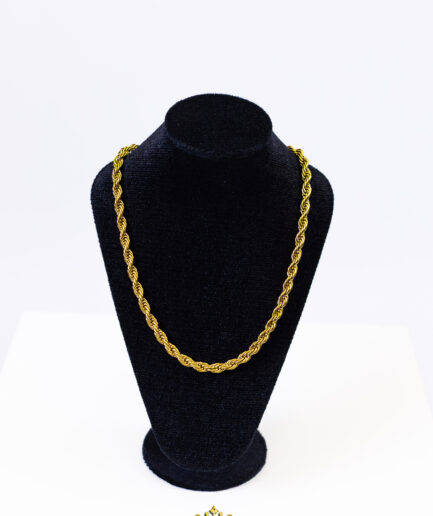 Corrente e Pulseira Baiano 11mm Banhado a Ouro 18k