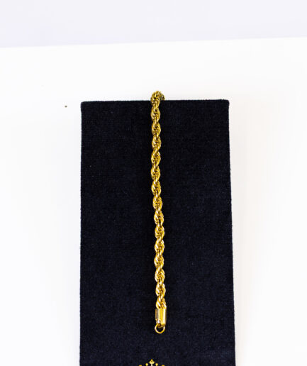 Corrente e Pulseira Baiano 11mm Banhado a Ouro 18k