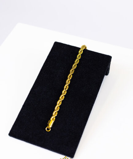 Corrente e Pulseira Baiano Banhado a Ouro 18k