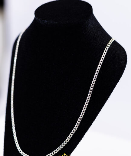 Corrente Grumet Flat 4mm Prata Mista