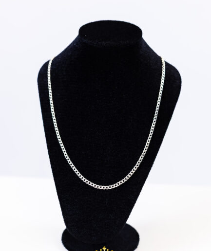 Corrente Grumet Flat 4mm Prata Mista