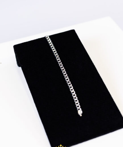 Pulseira Grumet Flat 4mm Prata Mista