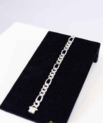 Pulseira 11mm Prata Italiana Mista