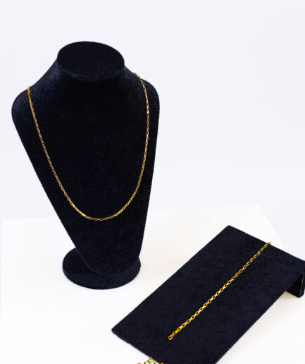 Corrente e Pulseira Cartier Fina Banhado a Ouro 18k